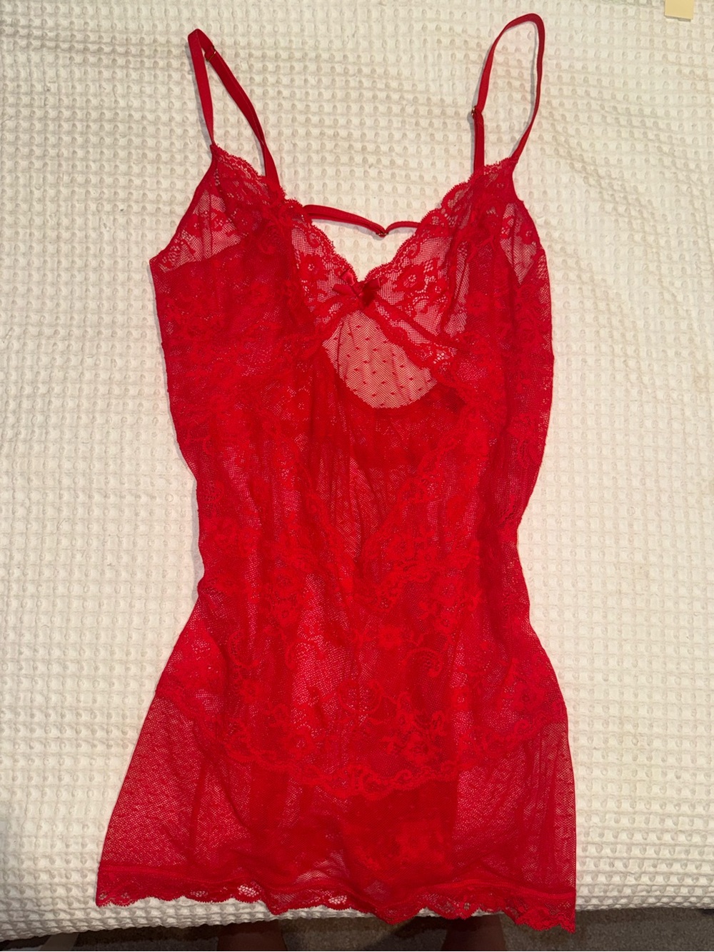 2/$20 - Victoria's Secret Red Lace Sheer Chemise